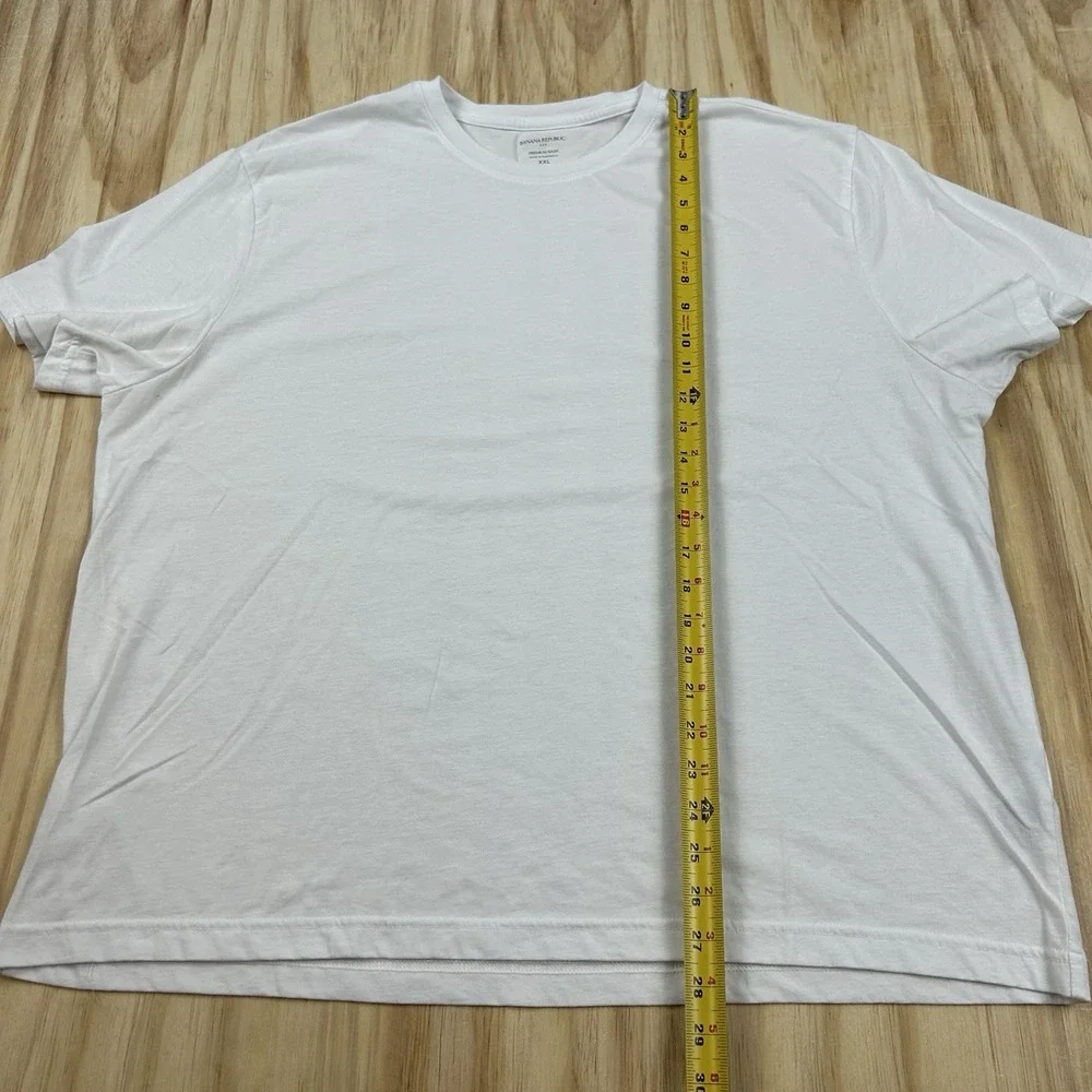 Banana Republic Men's 2XL White Premium Wash T Shirt Short Sleeve Casual